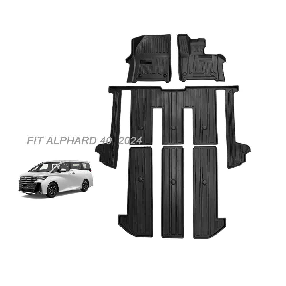 Car Floor Mats for Toyota Alphard 40series RHD All-Weather TPE Rubber Floor Mats