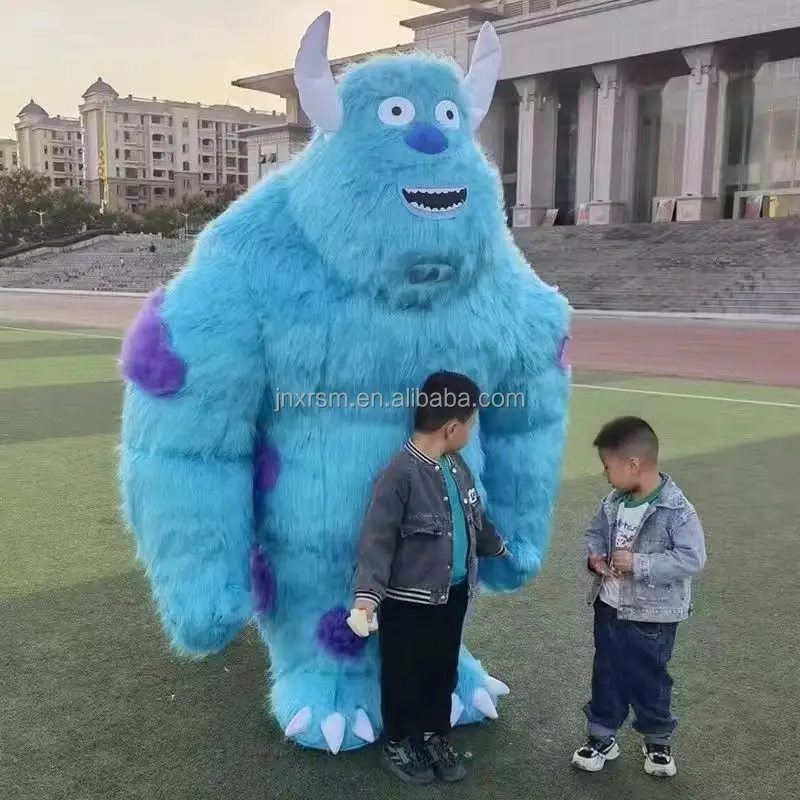 Blue Monster inflatable halloween costumes for adults factory real picture adult size mascot costume for sale