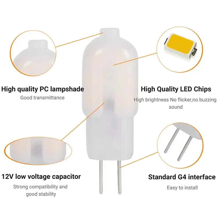 Chinese factory G4 AC/DC 12V LED bulb high brightness high quality low price mini LED bulb