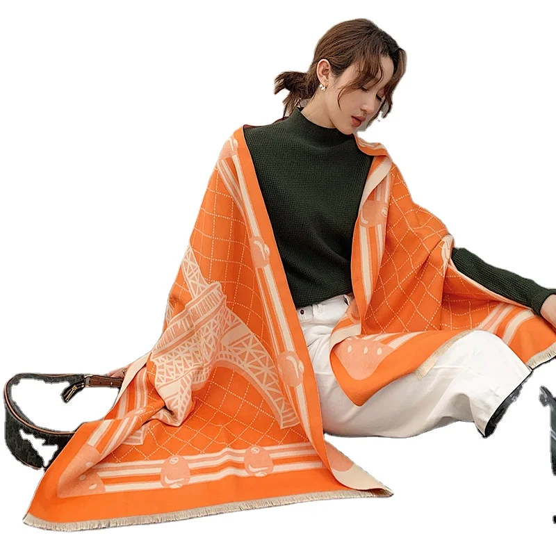 Customized High Quality Scarf Autumn Fashion Retro Shawl Wholesale Women Warm Long Luxury Scarf