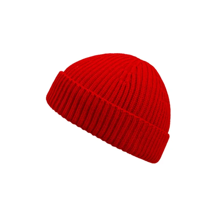 Wholesale High quality Solid Color Beanie Hat For Unisex New Plain Knitted Hat Embroidery Beanie Hat winter beanie