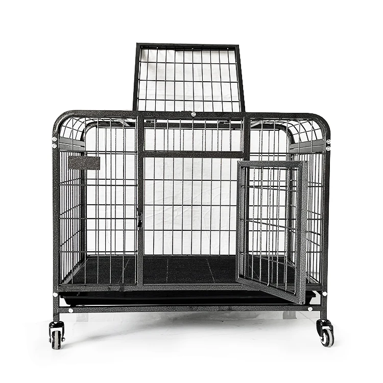 Wholesale Metal Iron Wire Foldable Cheap Dog House Large Pet Cages Kennels Cage Dog House Crate