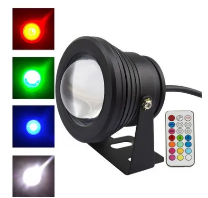  RGB Подводные светодиодные светильники разноцветные подводные с дистанционным управлением 10 Вт для фонтана лужайки умным таймером и пультом дистанционного управления цветные