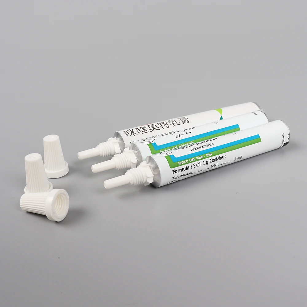 Nozzle Collapsible Aluminium Tube for Medical Ointment/ Eye Cream/ Cosmetic Products Packaging