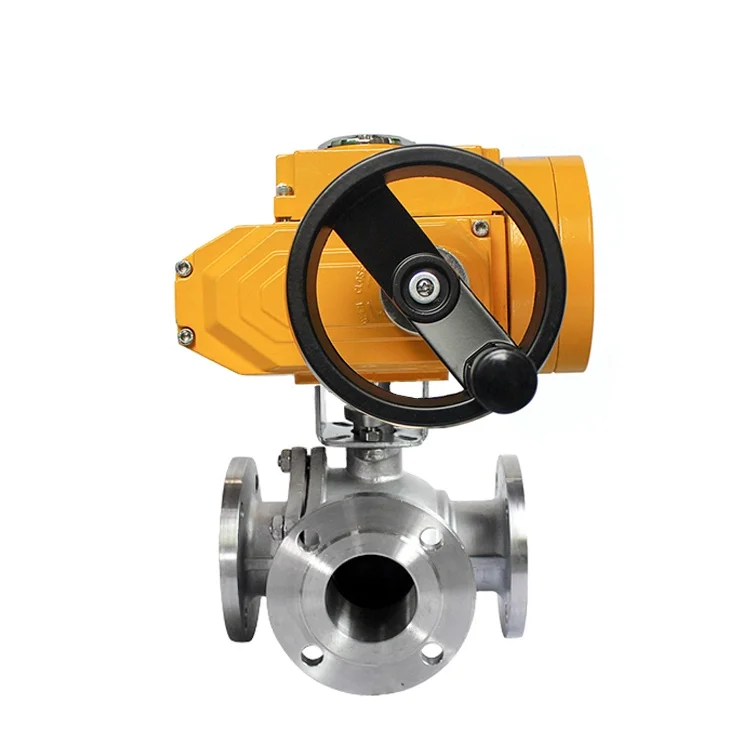 COVNA Electric Actuator Valve Flange End IP68 Explosion Proof 24V 2 Way 3Way 5 Inch Motorized Ball Valve