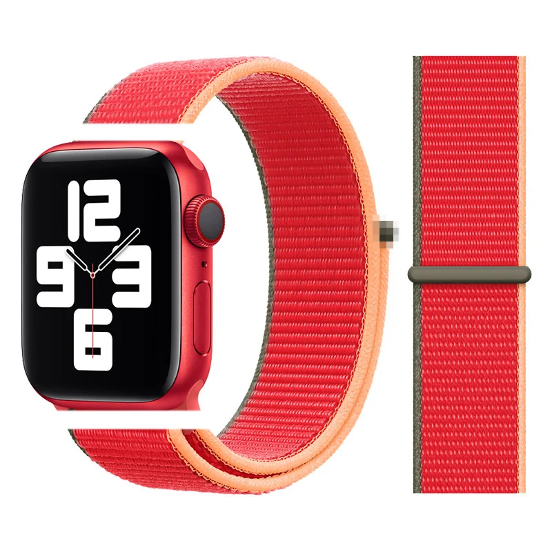 В наличии 88 цветов нейлоновый Плетеный спортивный ремешок Chinber для Apple Watch Band 38 мм 40 42