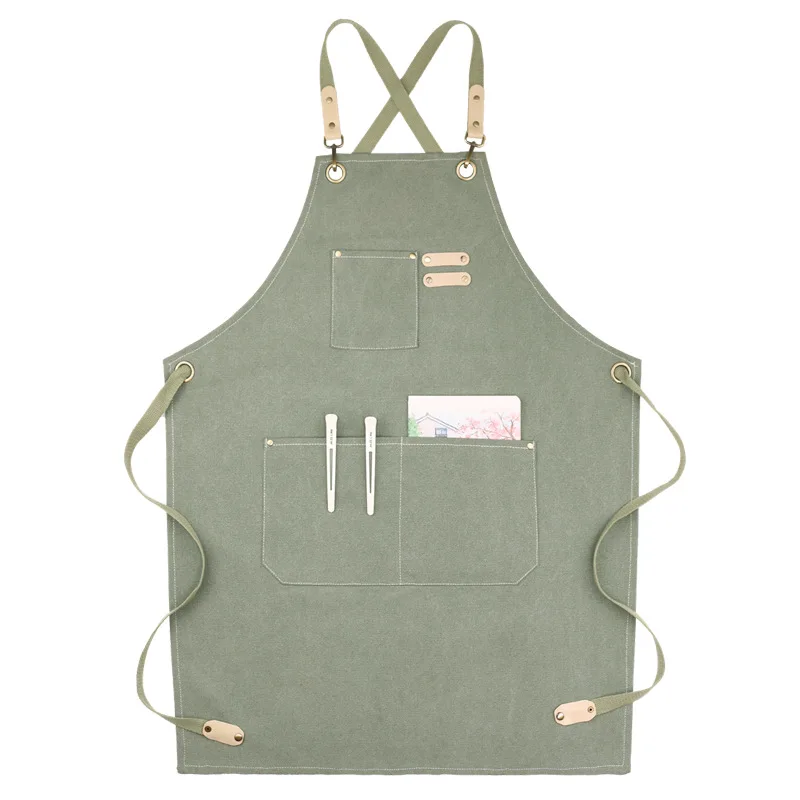 Kitchen Household Articles Waterproof Oil Proof Baking Apron With Pocket