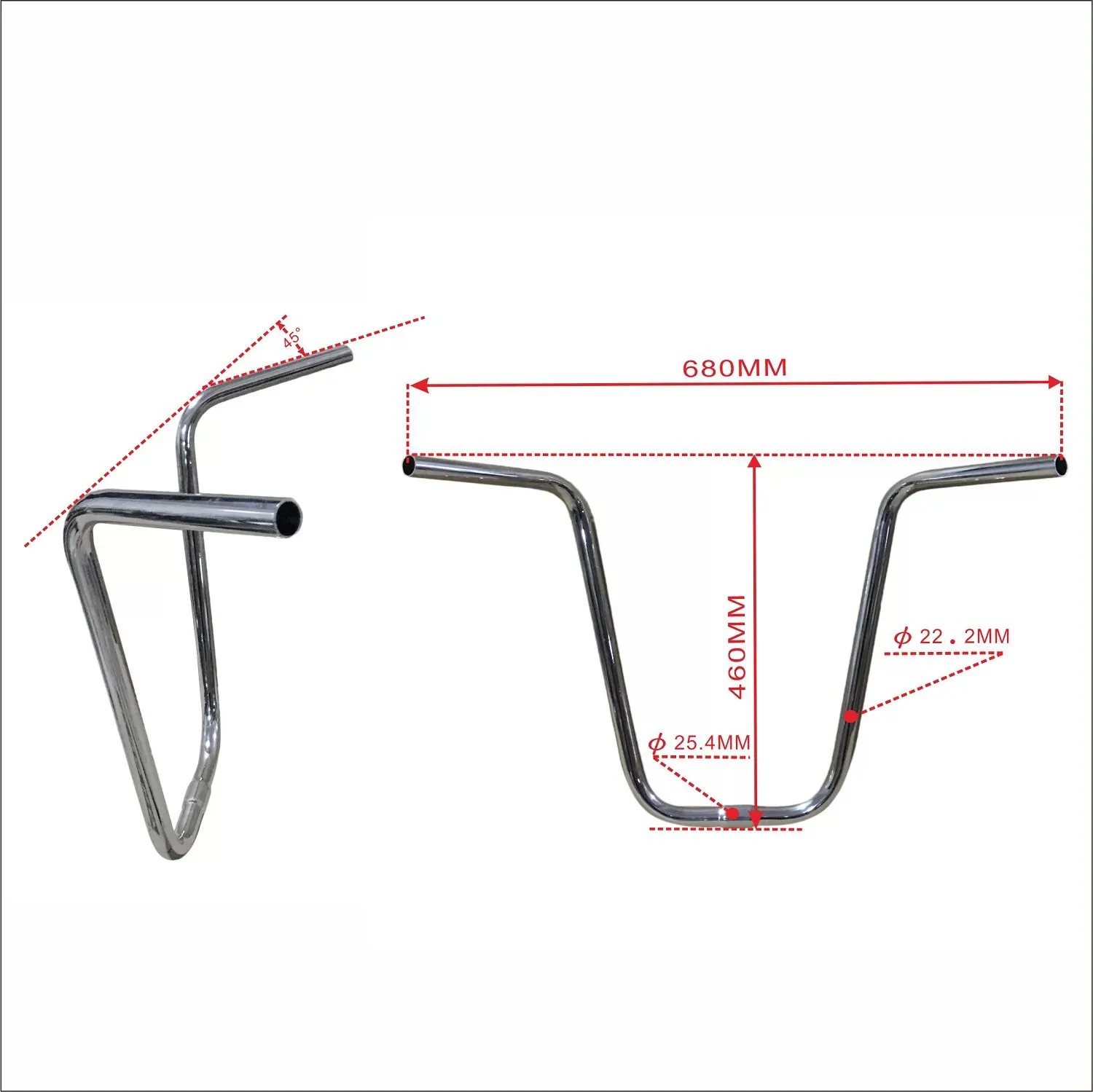 Good Quality Bicycle Motorcycle Universal High Handlebar Bicycle Harley Retro Modified Heightened Handlebar Lowrider Handlebar