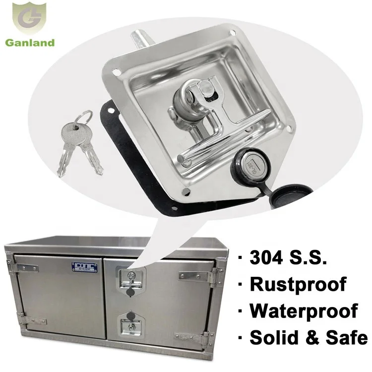 GL-12114 Stainless Steel Folding T Handle Lock For Tool Box,Doors,Cabinets