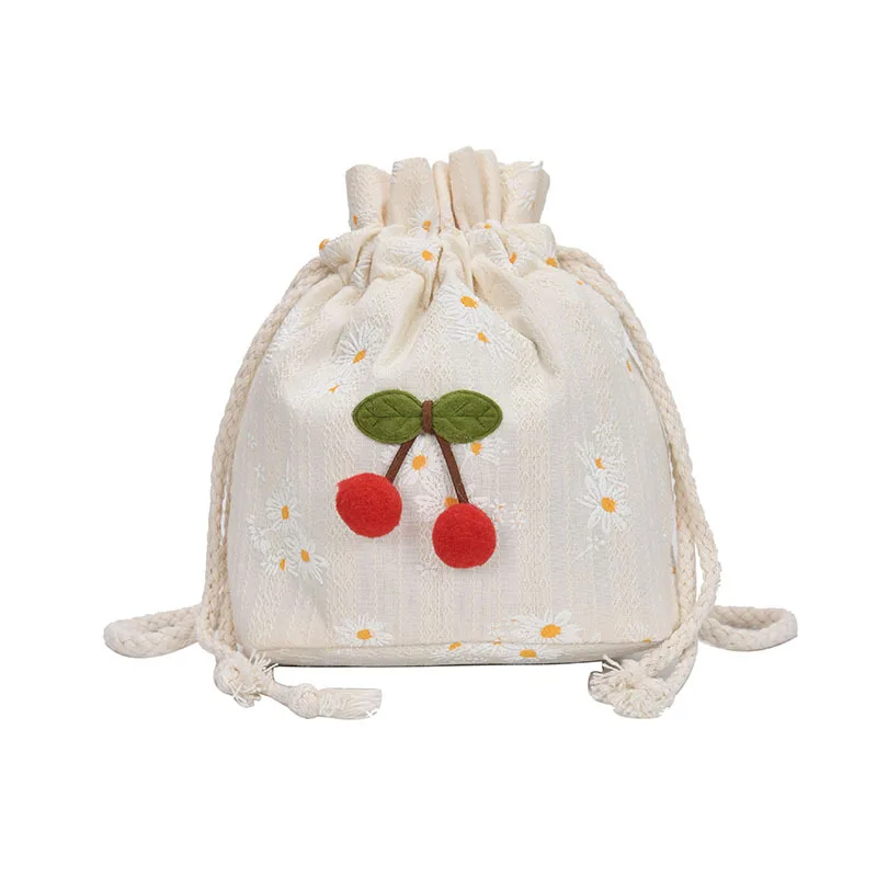 Eco Canvas Printed Cotton Linen Draw String Bags Packaging Custom Logo Drawstring Bag Shoulder Bag Muslin Kids Wallet Purse