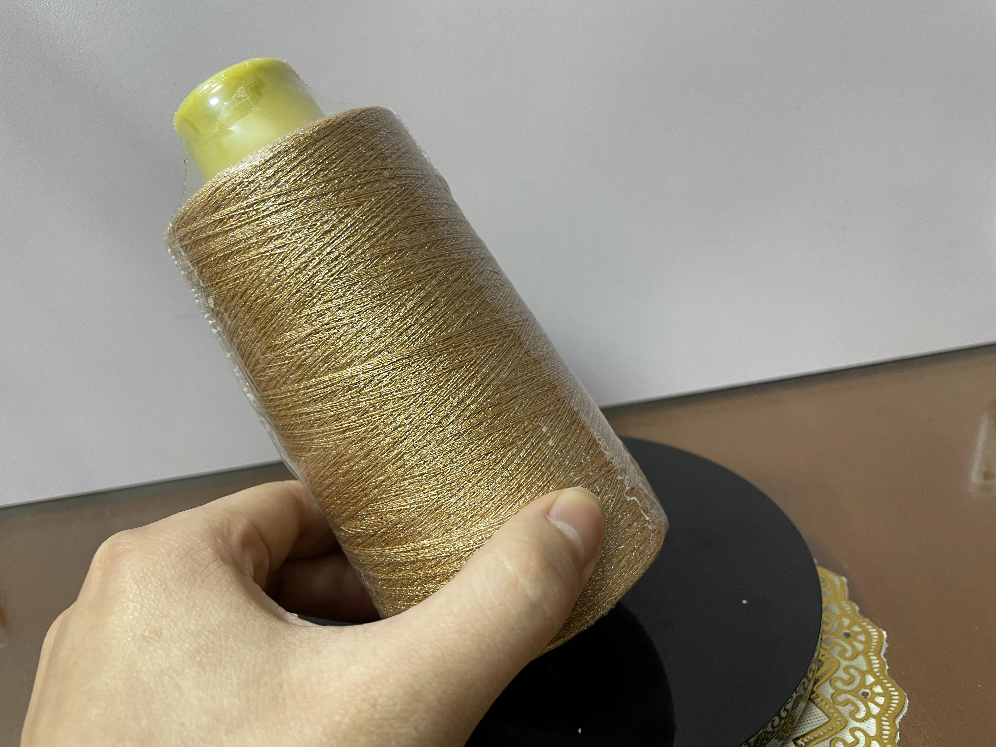 China M MX MH MS type metal gold elastic metallic thread yarn for embroidery