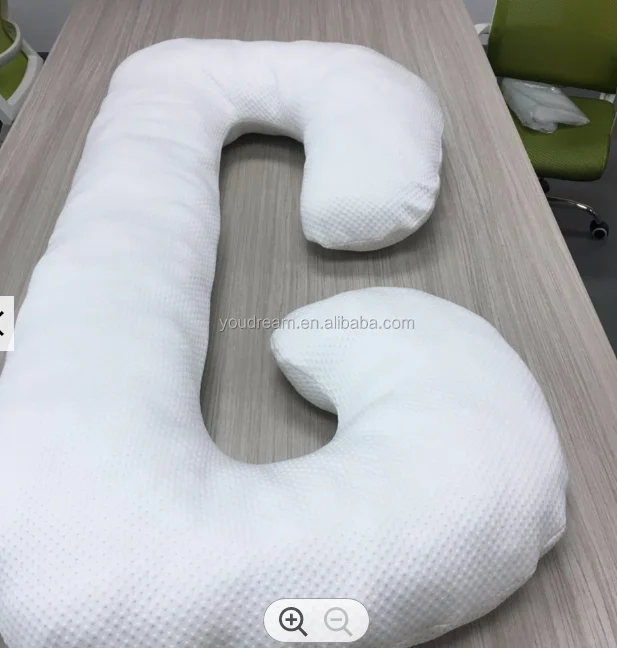 Pregnancy Pillow with Jersey Cover, C Shaped Full Body Pillow Back Support Cushion with100%cotton