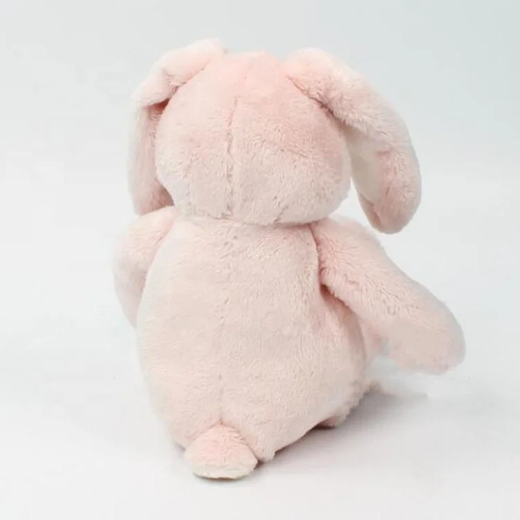 Personalized Cute Pink Long Ears Stuffed Animal Plush Rabbit