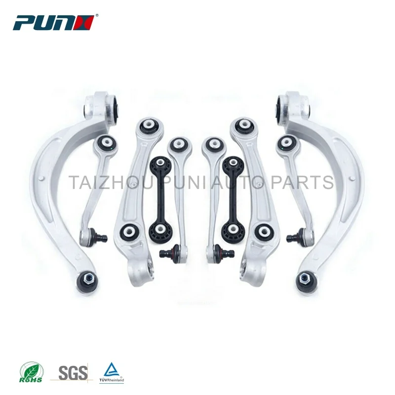12Pcs Manufacturer Front suspension Lower control arm kit for Audi A4 B8 A5 Q5 A6 C7 8K0498998 8K0407505A