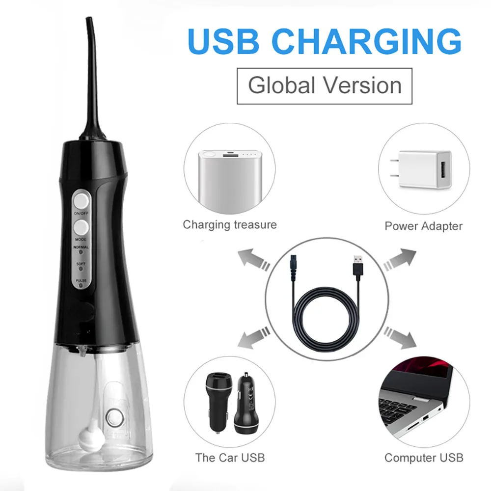 Electric Water Pick Flosser Teeth Cleaner With High Pusle Water For Home&Travel Detal Irrigator