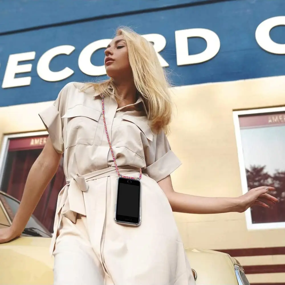 Universal Adjustable Crossbody Nylon Neck Strap Tether Patch Mobile Cell Phone Strap Lanyard For All iPhone Smartphone