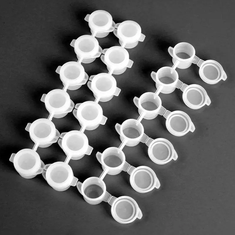 Bview Art 3ml*6 Reusable Mini Art Empty Paint Pots Paint Strips for Acrylic Paint