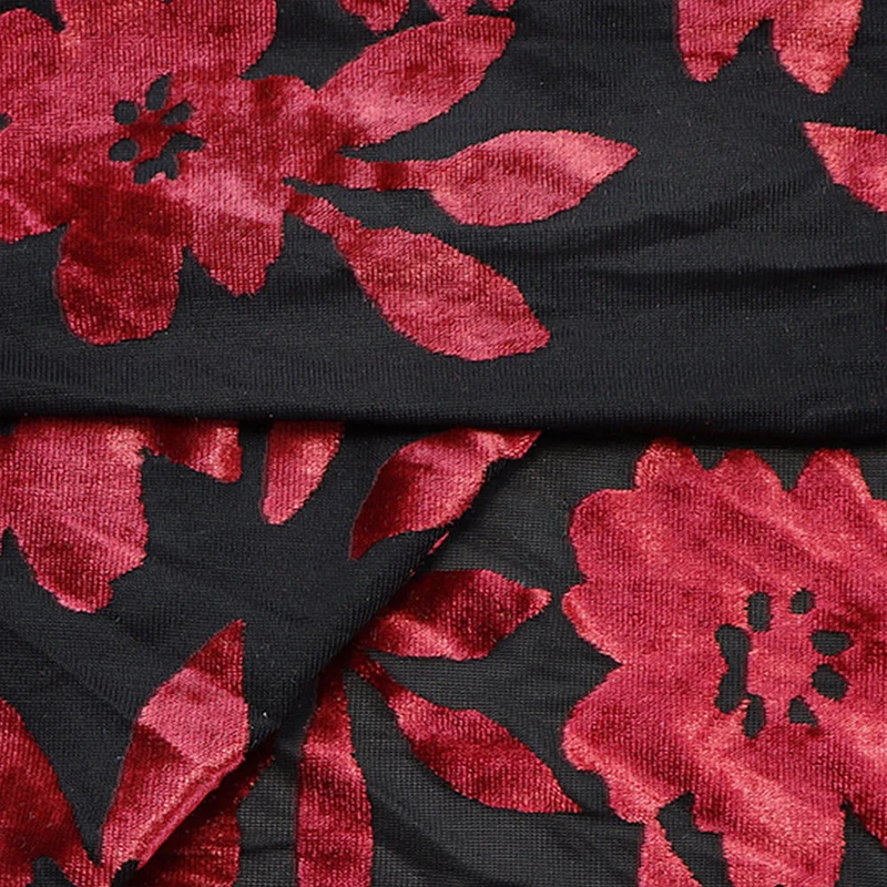 Fashion high quality fabric beautiful and graceful comfortable texture knitted burnt velvet fabrics for clothing