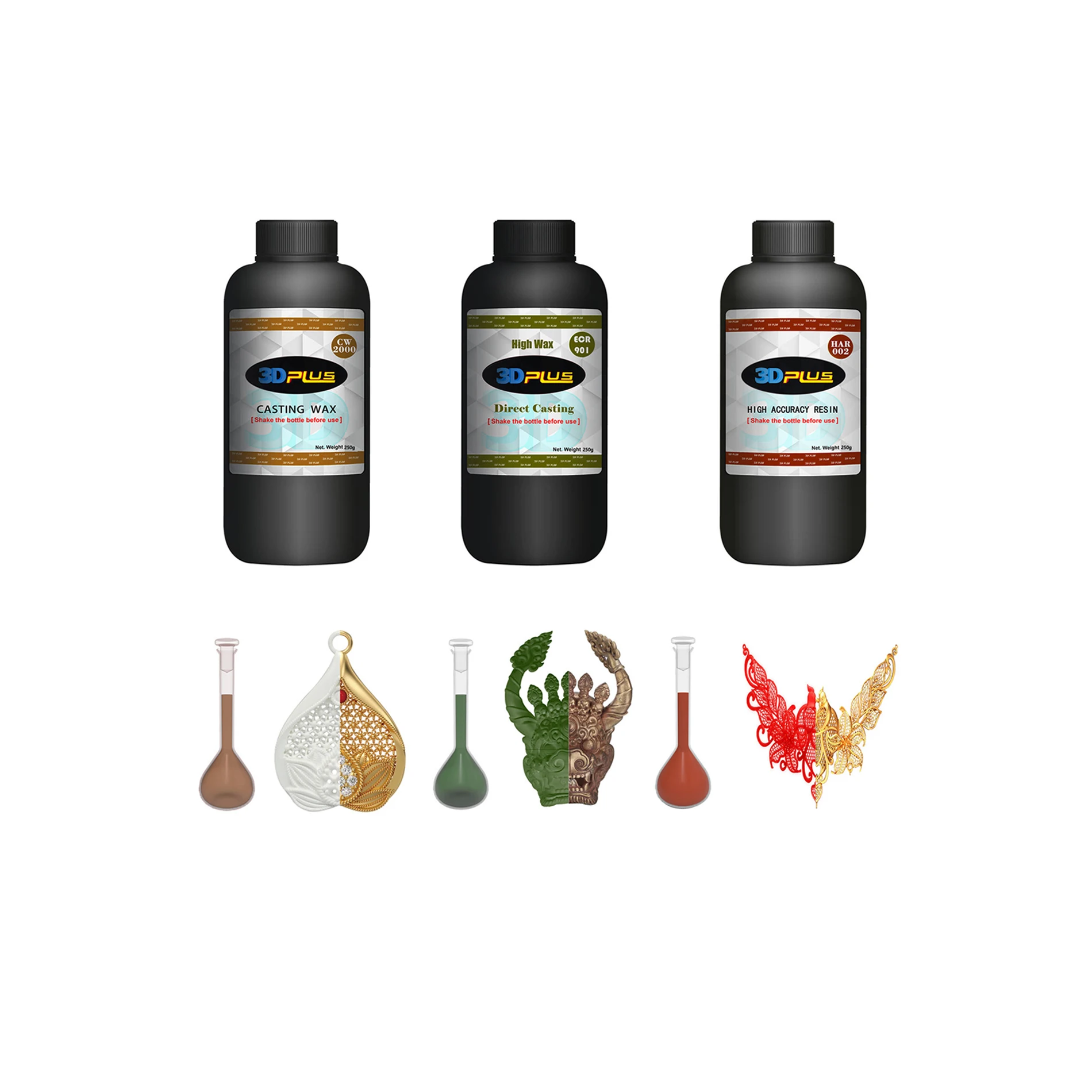 Best WAX Jewelry 3d Printing Resin for All DLP LCD 3D Printing Machine Castable 405nm UV Material