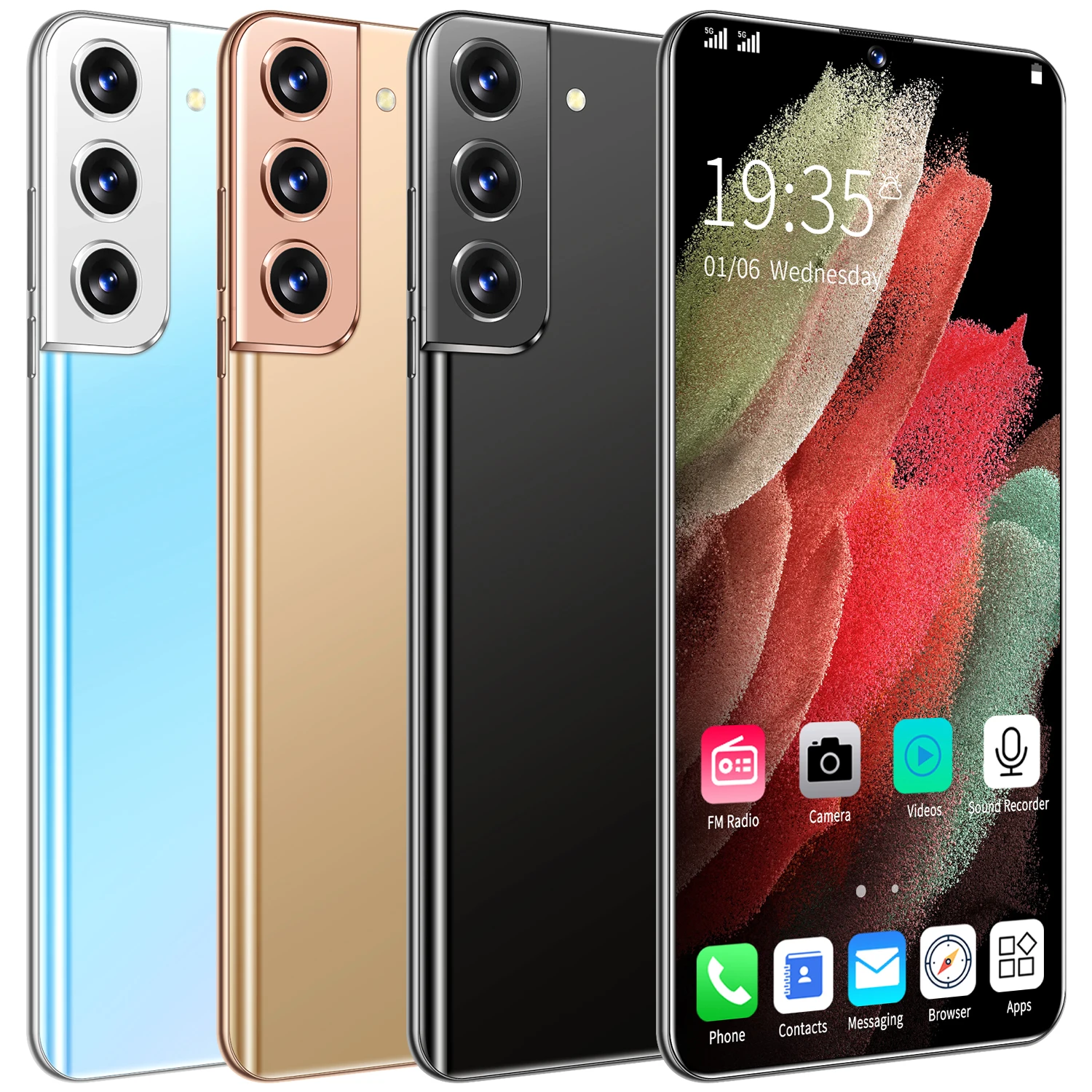 
2021 new unlocked phone S21+ 6.6 inch drop-down screen 12Ram + 512Rom Android mobile game smartphone 