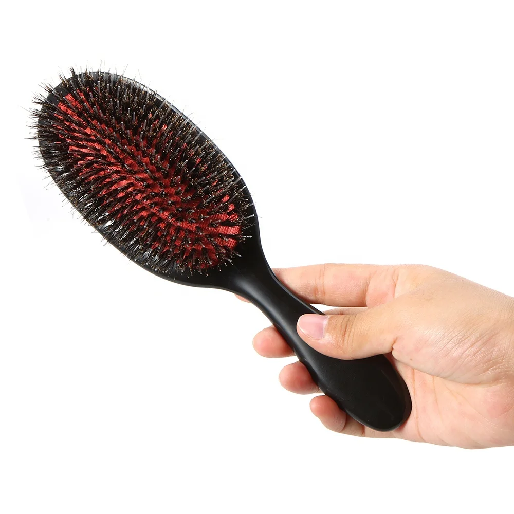 1PC Oval Boar Bristle & Nylon Hair Comb Anti-static Hair Scalp Massage Comb Hairbrush Salon Hair Brush Styling Tool