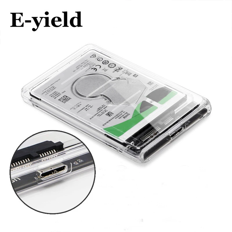 usb3.0 hard disk box SSD mechanical transparent mobile hard disk box 2.5 inch SATA solid state hard disk box