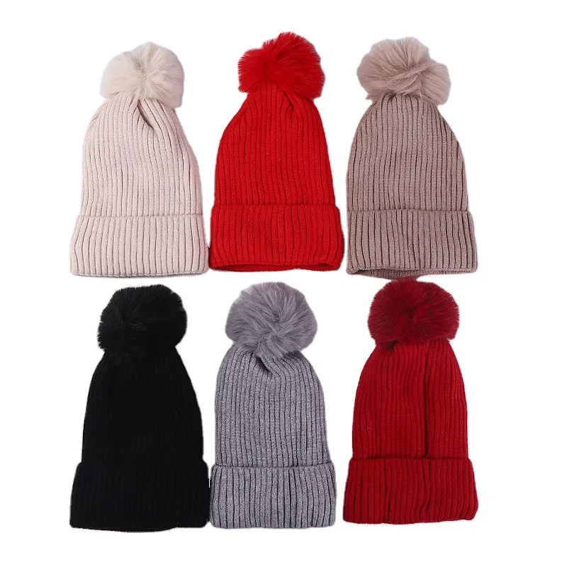 Оптовая Продажа модная зимняя шапка теплая жаккардовая вязаная популярная мягкая детская шапочка