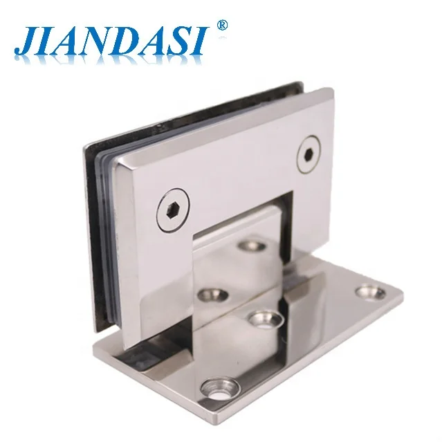 Stainless steel  90 degree shower hinge bathroom clamp shower enclosure door hinge hydraulic hinge