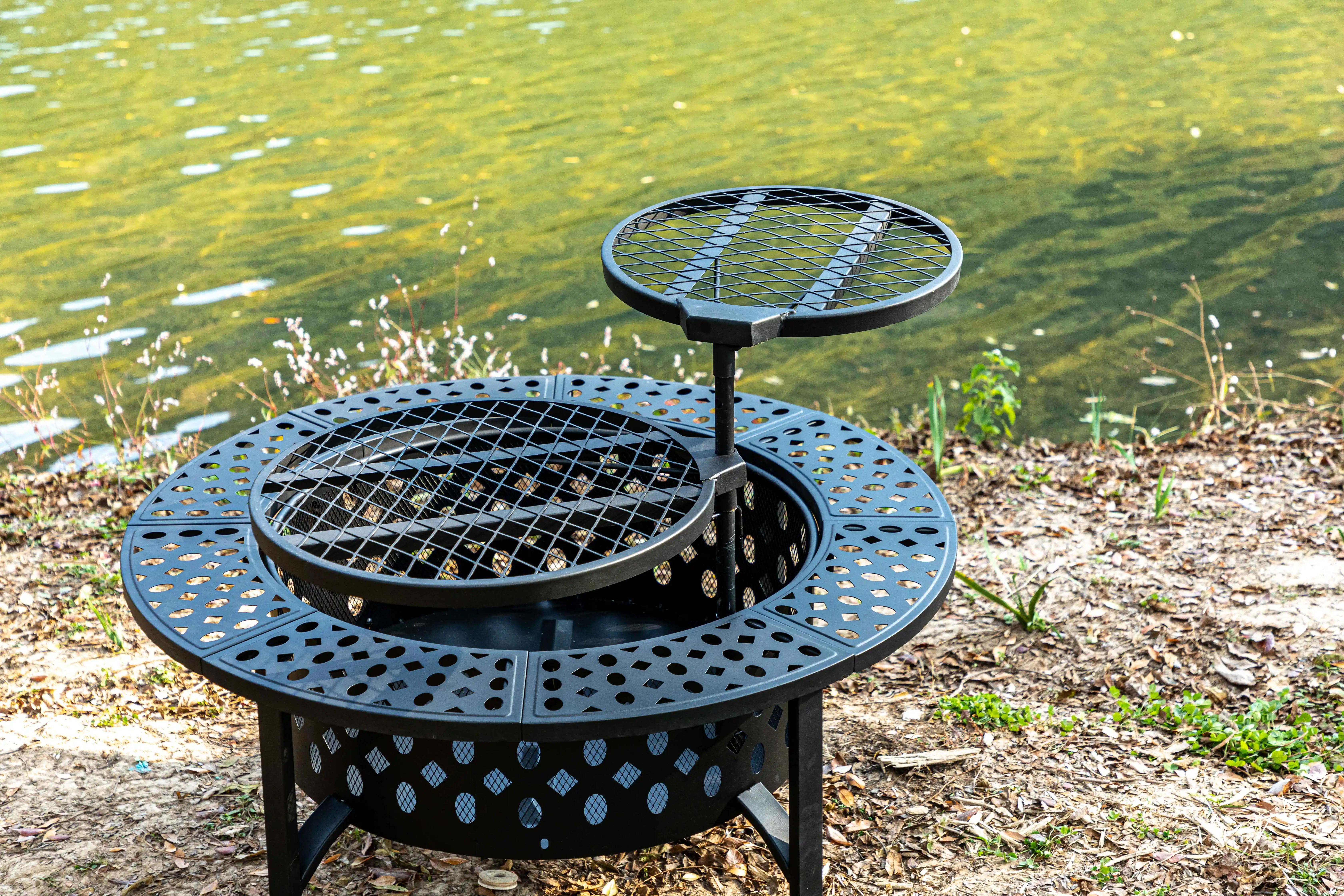 Supplier Steel Fire Pit Portable Outdoor Chimenea Fireplace For BBQ