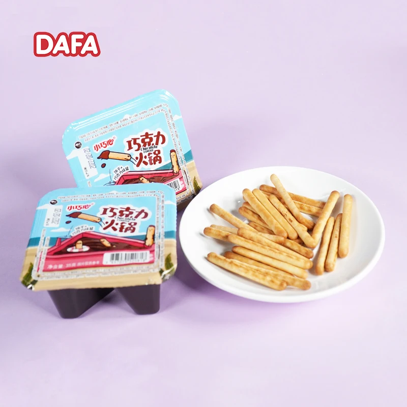 New design for chocolate fondue with biscuit top rated confectionery food items