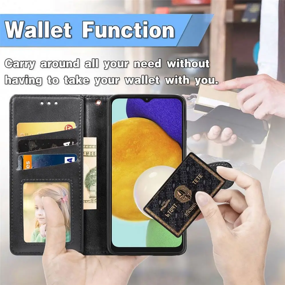 Wholesale Holder Flip Phone Cover For Samsung Galaxy A15 5G Anti Fall Case Drop Wallet Mobile Purse Proof Kickstand