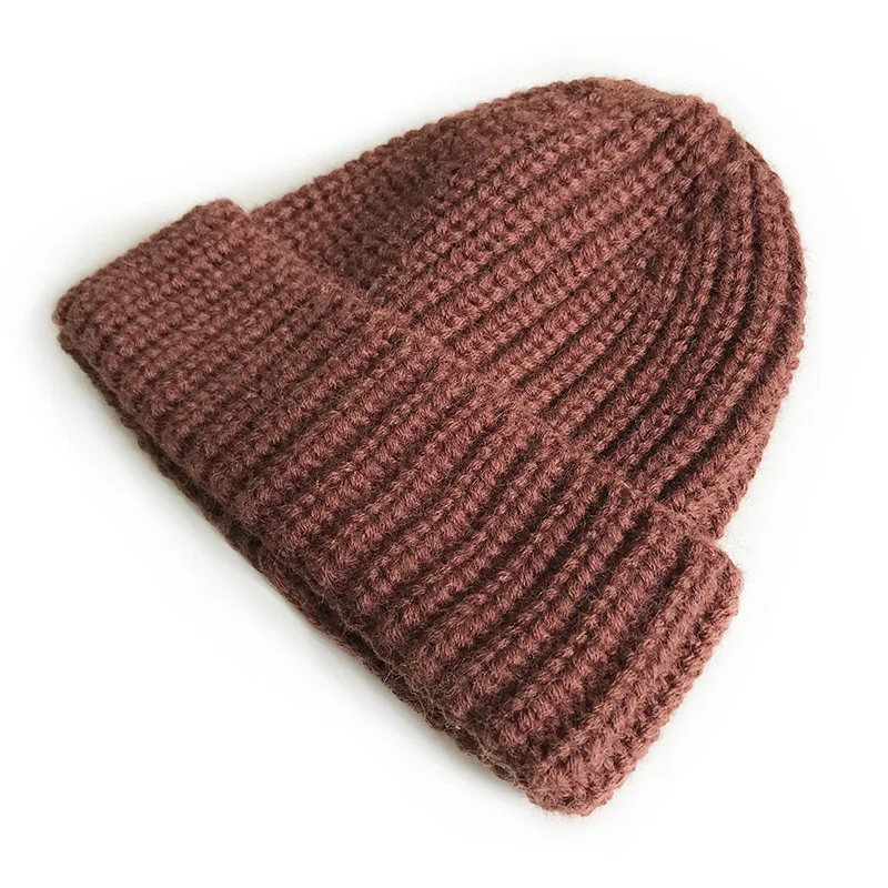 Winter Hot Sale Kids Comfortable Baby Soft Beanie Knitted Solid Color Hat for Boys Girls