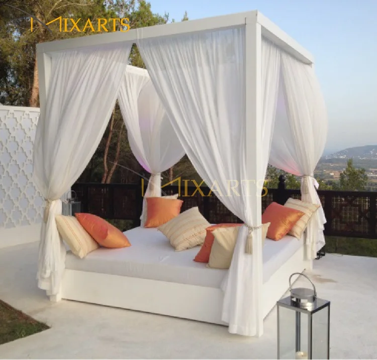 
Outdoor Luxury Beach Pool Bed Aluminum Cabana Daybeds 