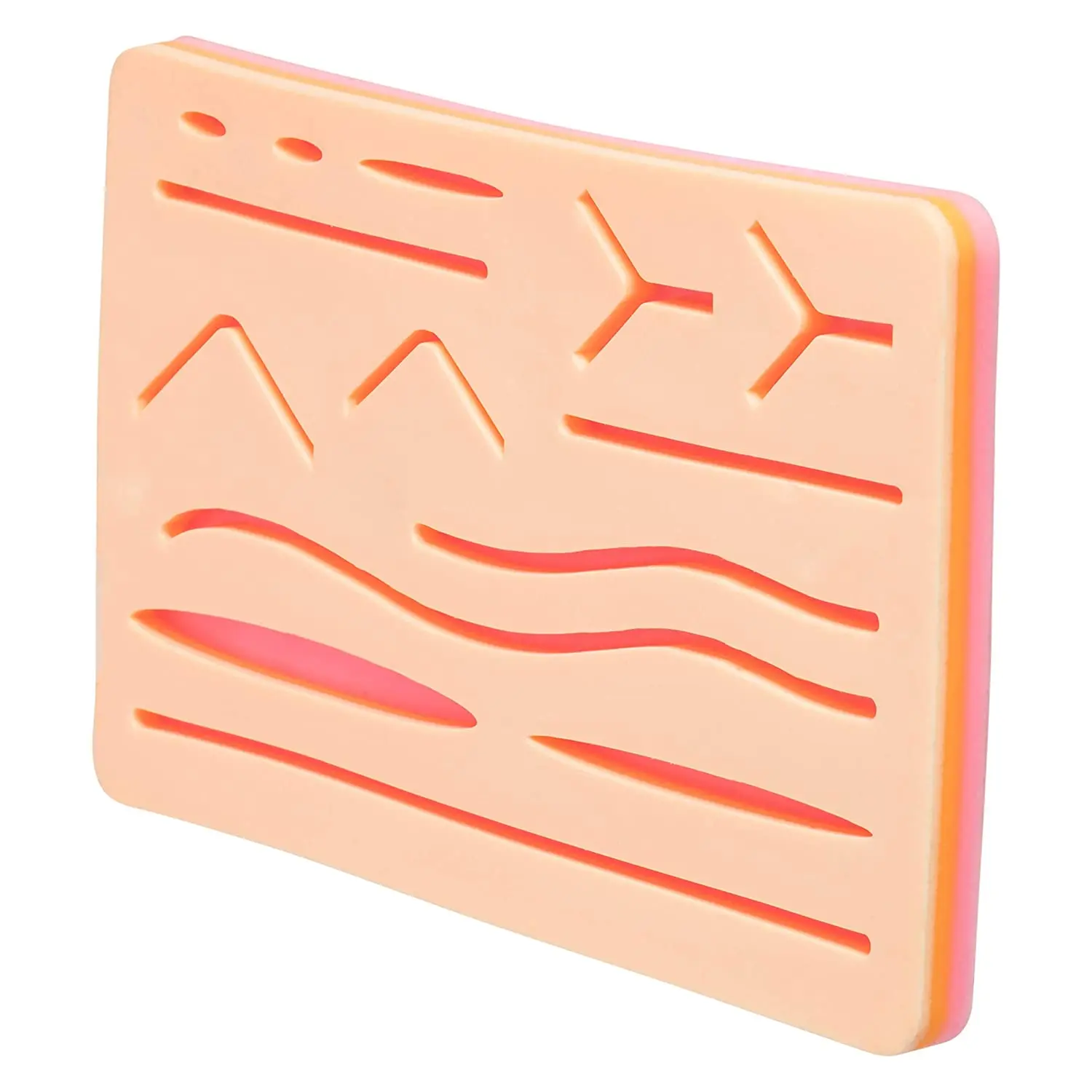 Durable silicone  suture pad for practicing wound  closure techniques skin for  Veterinarian nurse