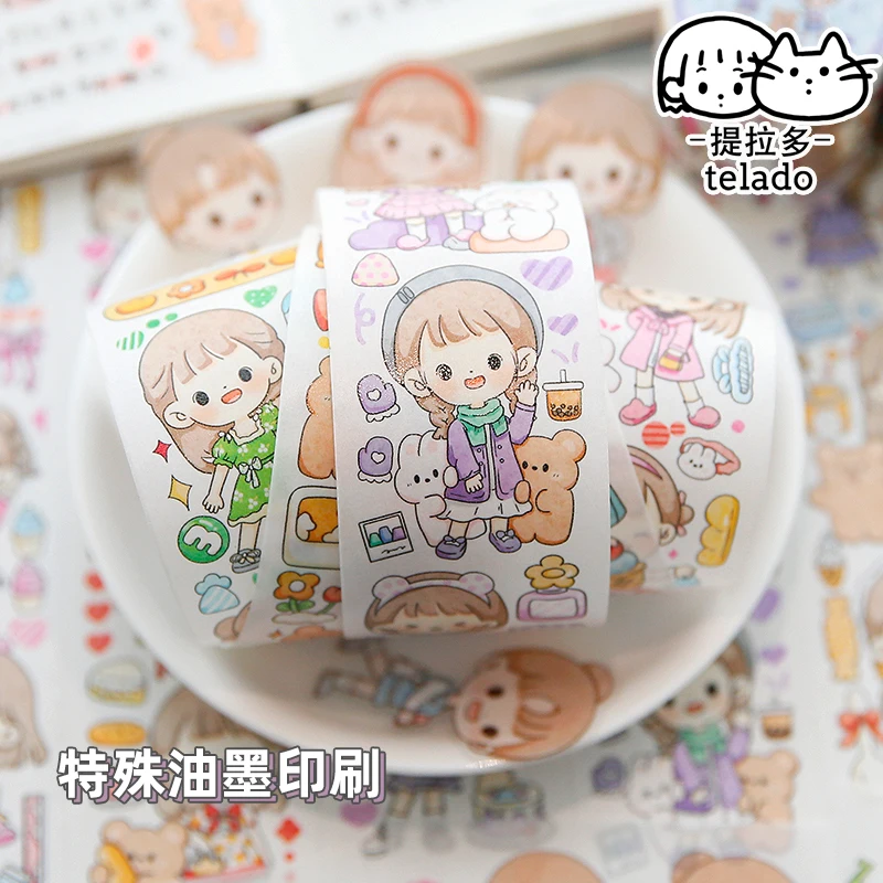 1pcs/lot Washi Masking Tapes Abu skirt control  Decorative Adhesive Scrapbooking DIY Paper Japanese Stickers