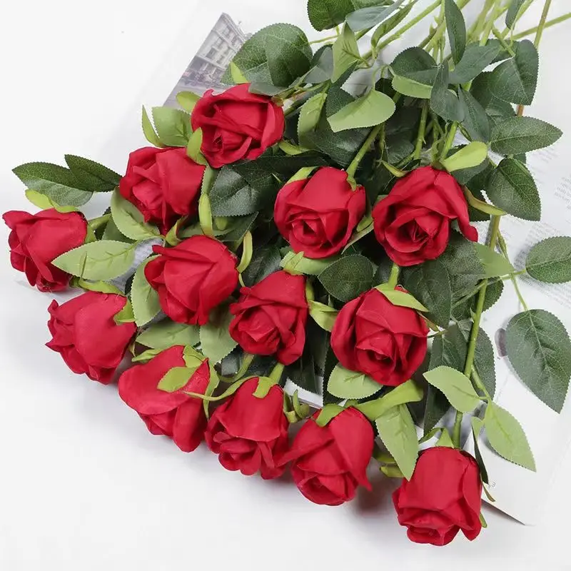 silk artificial rose flower bouquet decoration for house flower decoration