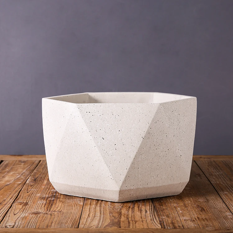 Classic modern design speckled irregular bonsai pot geometry flower plant pot