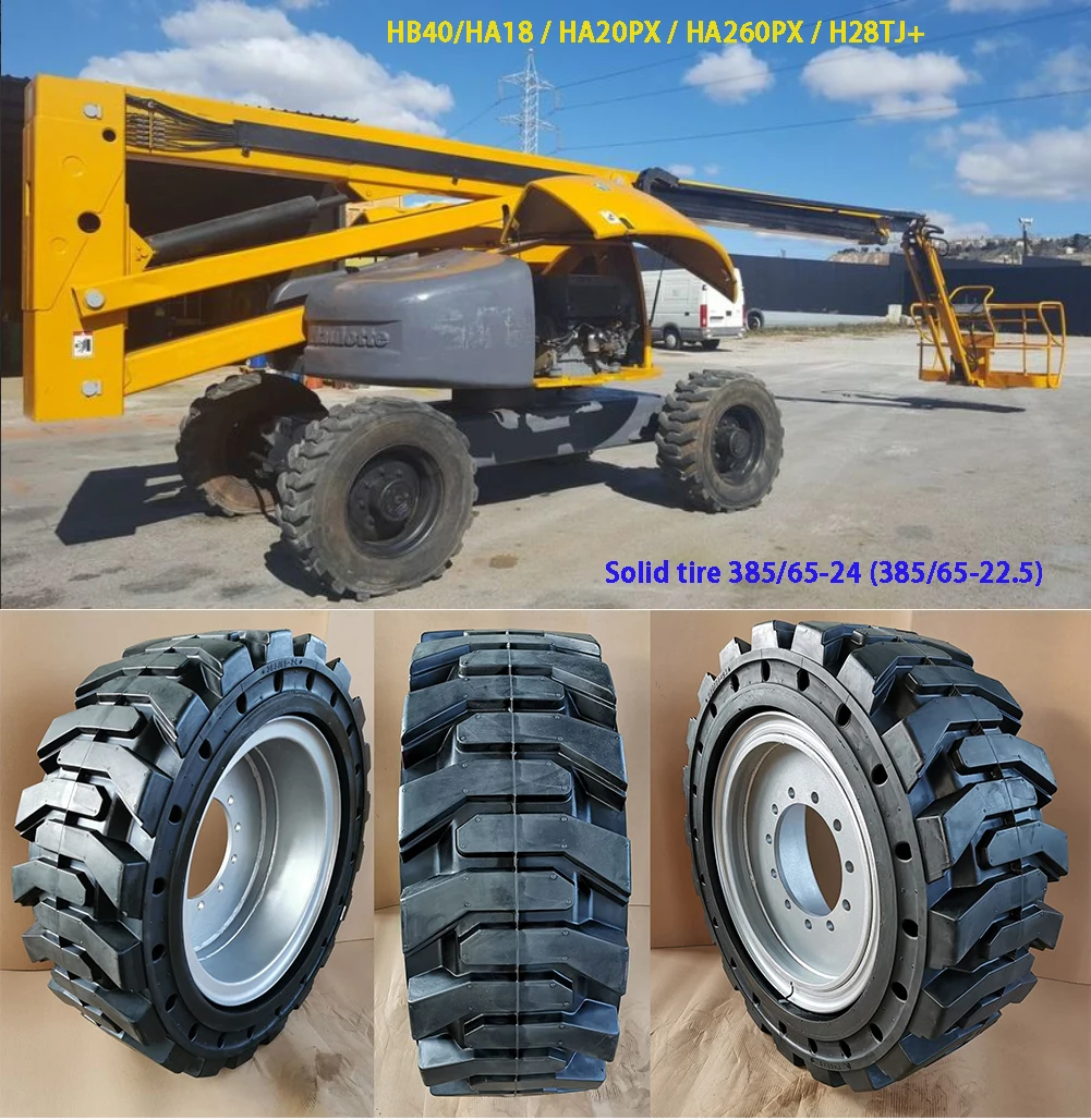 Прямая продажа от производителя JLG 800AJ Genie S85 заполненная пеной твердая шина 385/65-22 5 с колесным 385/65D22.5NHS 121287GT 227805GT