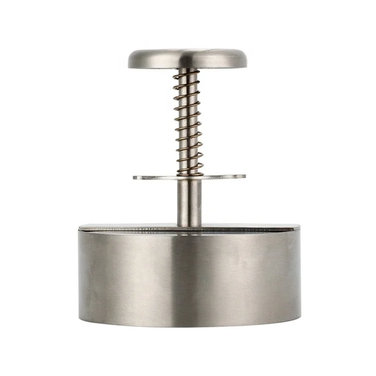Factory Price 304 Stainless Steel Round Patty Press Home Kitchen Gadgets BBQ Grill Camping Tools