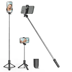 Extendable Selfie Stick Tripod with Wireless Remote and Tripod Stand Selfie Stick