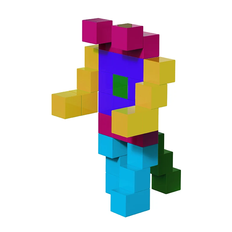 Wholesale kids educational magnetic building cube construction montessori colorful cube magnet for kids