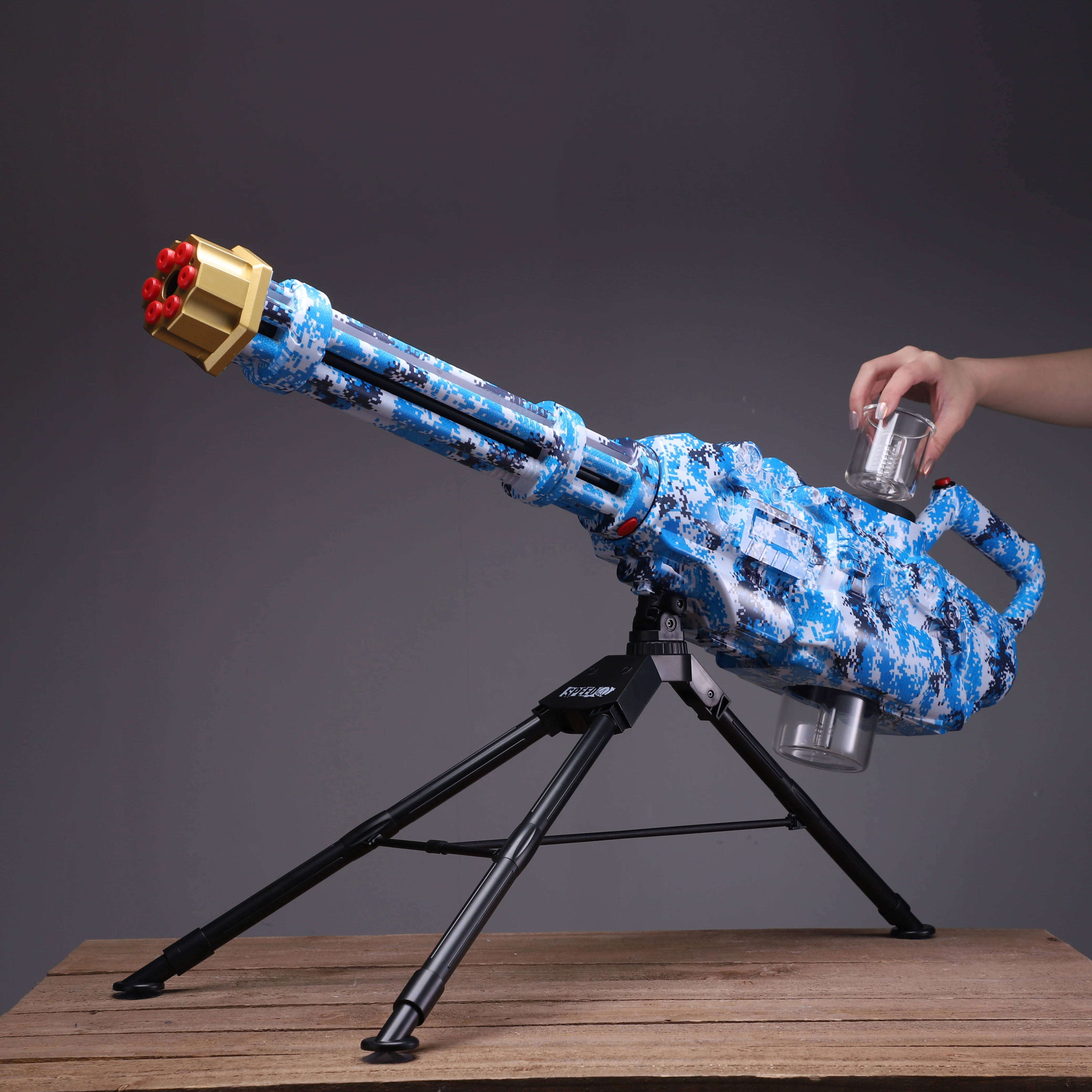 Новое поступление Электрический многофункциональный портативный кальян в форме пистолета для вечеринки