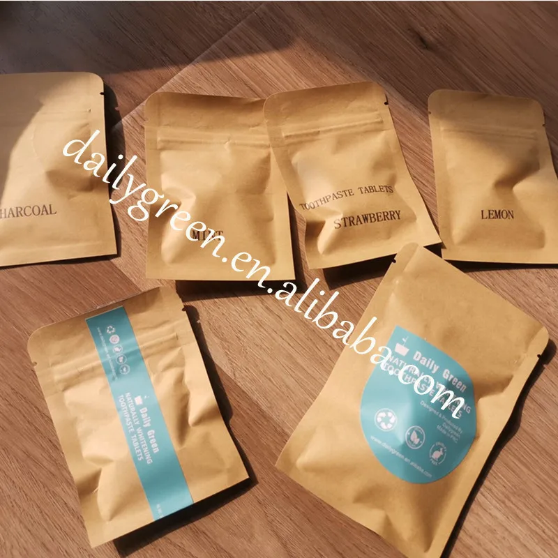 Organic 60Pack Toothpaste In Tablets With Fluoride Wholesale With Private Label