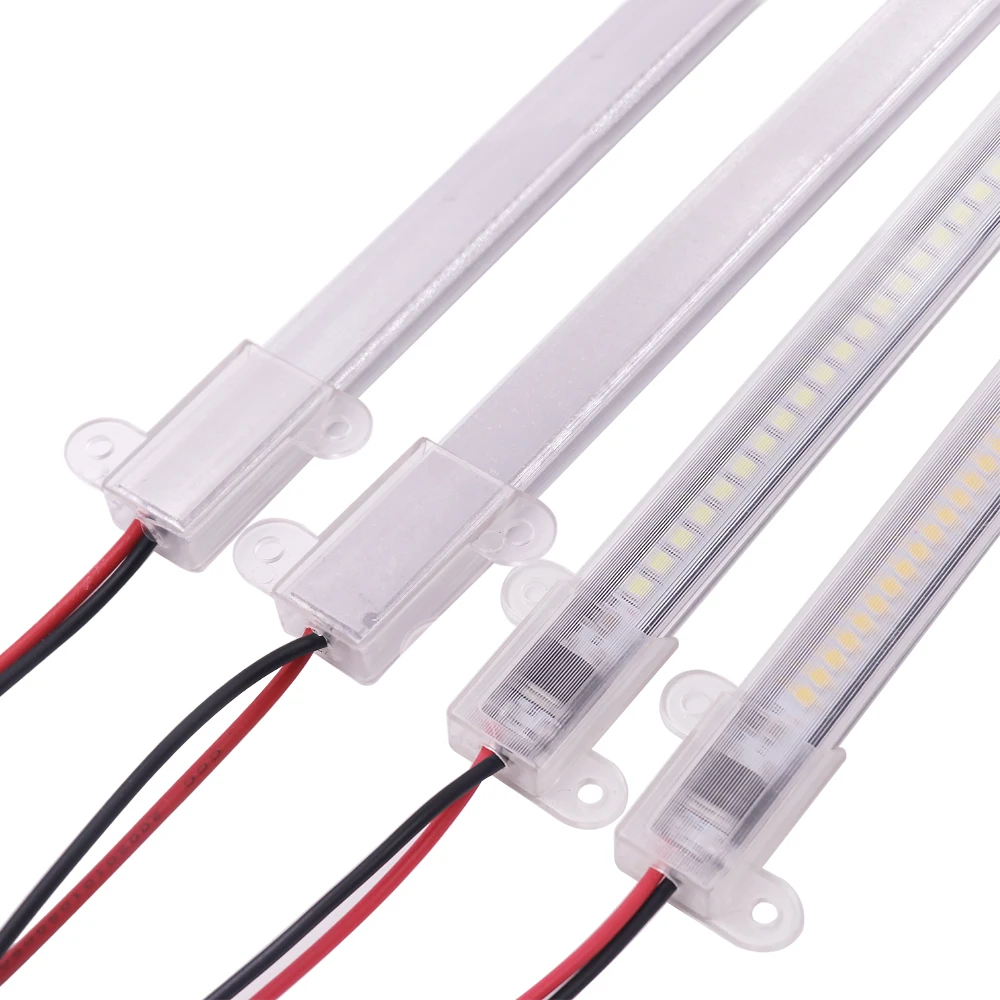 5/10/20pcs LED Bar Light Strip 12V Aluminum Light Bar SMD 5054 Cabinet Counter Lighting Pink Green Ice Blue Warm White