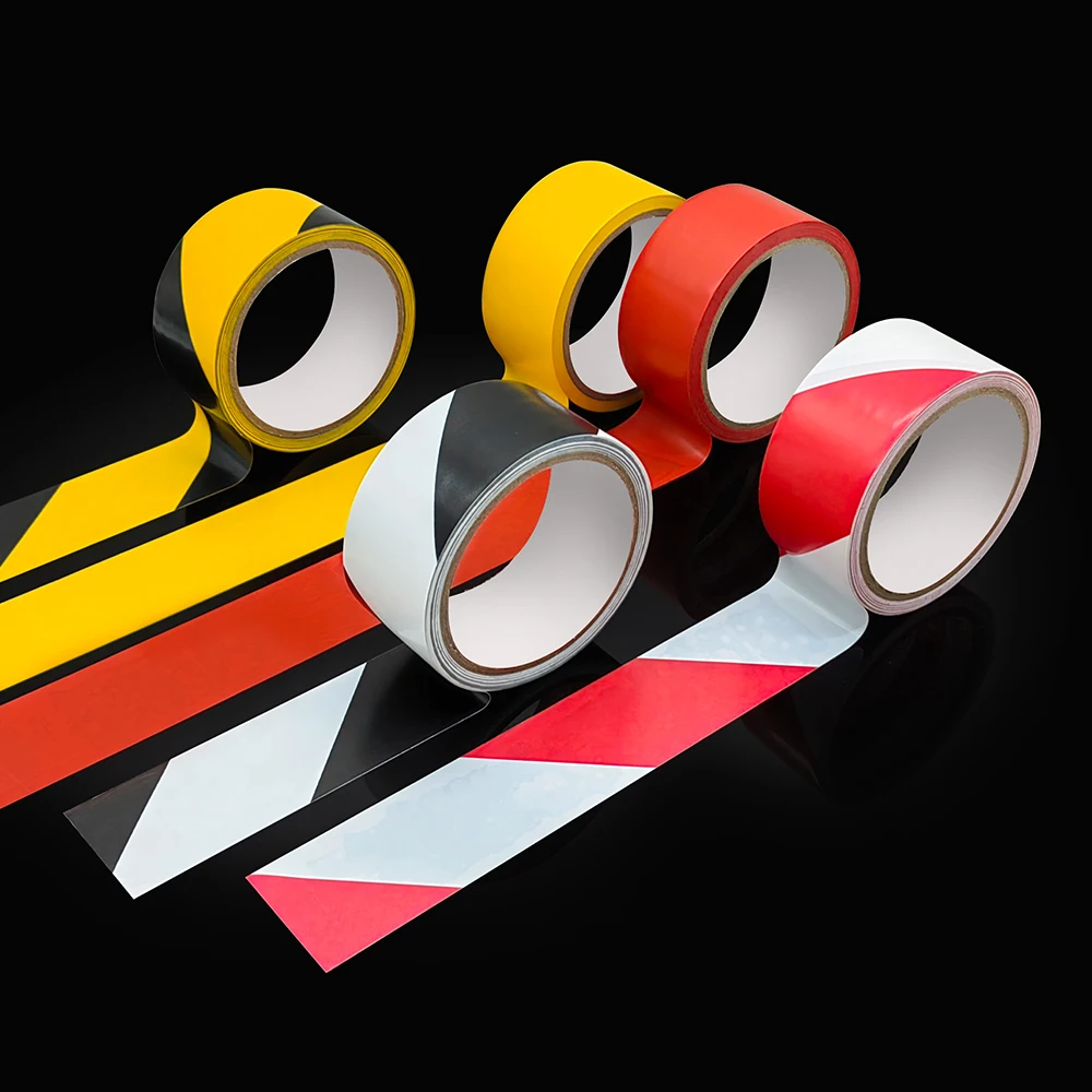 High visibility strong adhesive thick film vinyl PVC floor marking tape for facility warning lane marking