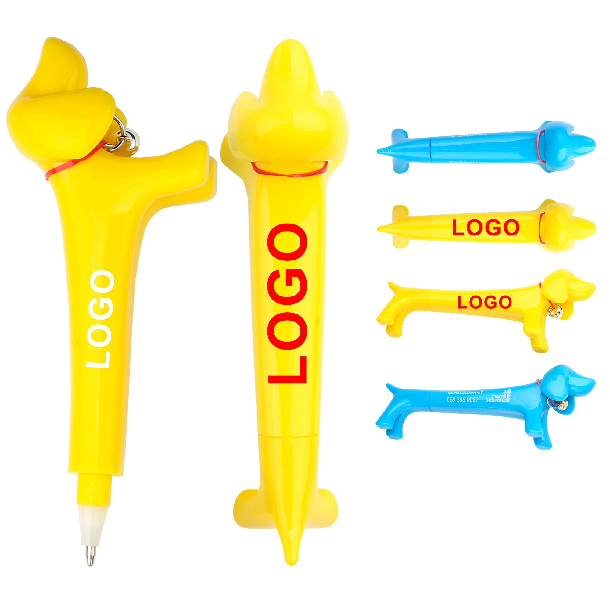 Promotion Creative Dachshund Shaped Plastic Puppy Ballpoint Pen Dog Design With Custom Logo Printed For Small Gift Kids