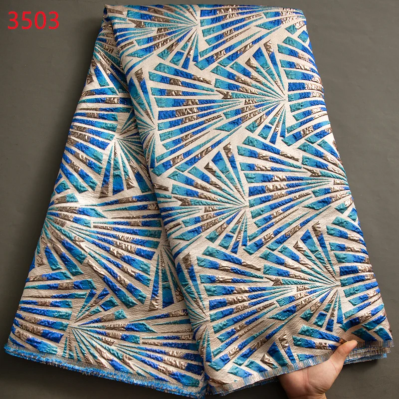 3503 High Quality African Brocade Lace Fabric 2023 Elegant Newly French Mesh Gild Jacquard Lace Fabric for Women Party Dresses