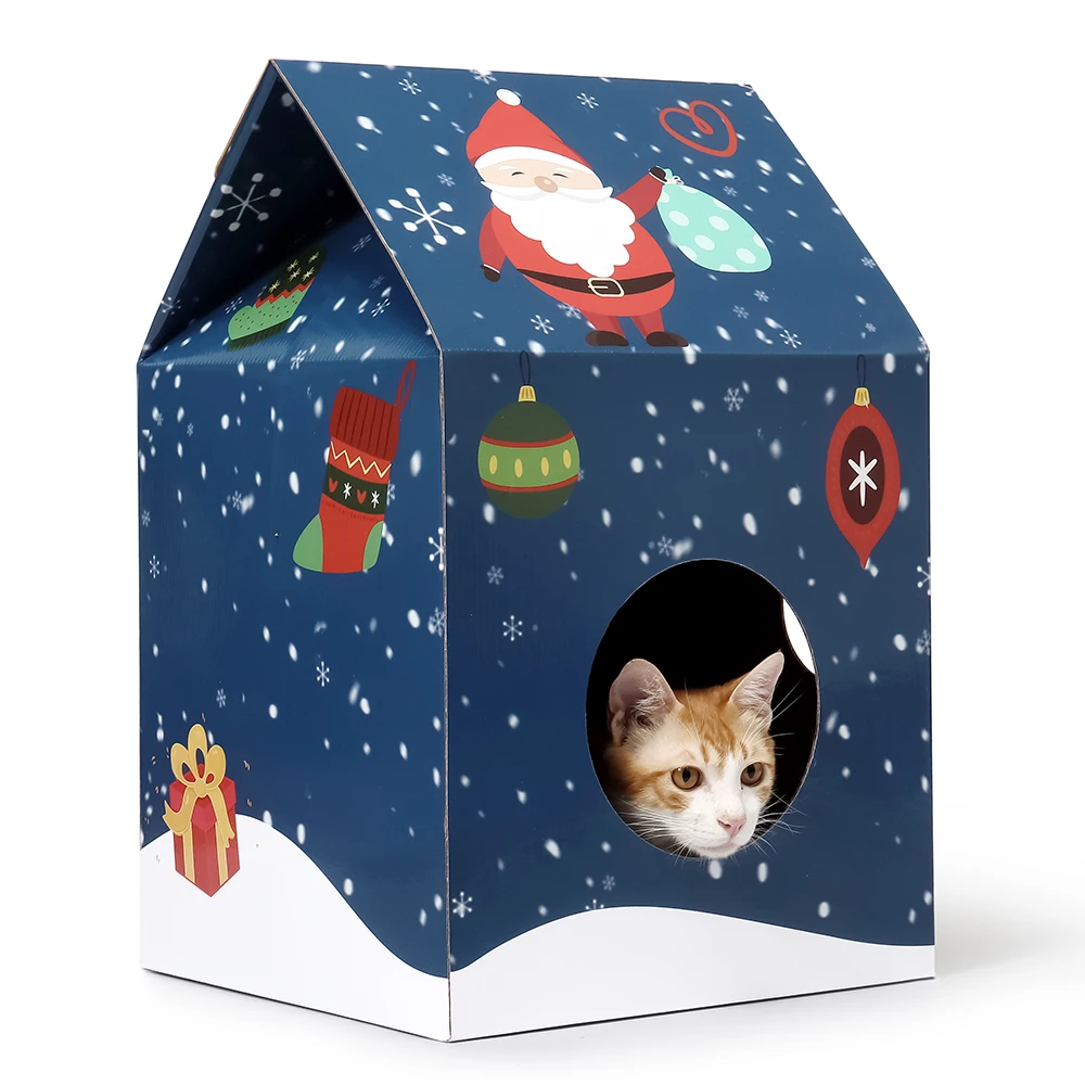 Wholesale Eco-Friendly Interactive Cat Scratcher Corrugated Cardboard Pet House Paper Material for Indoor Home Use