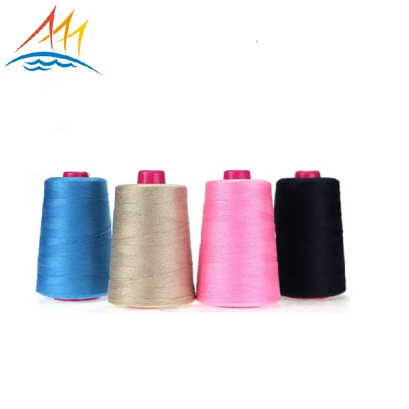 
low price 40s/2 yarn spun 100% polyester thread for sewing clothes shoes bags hats 