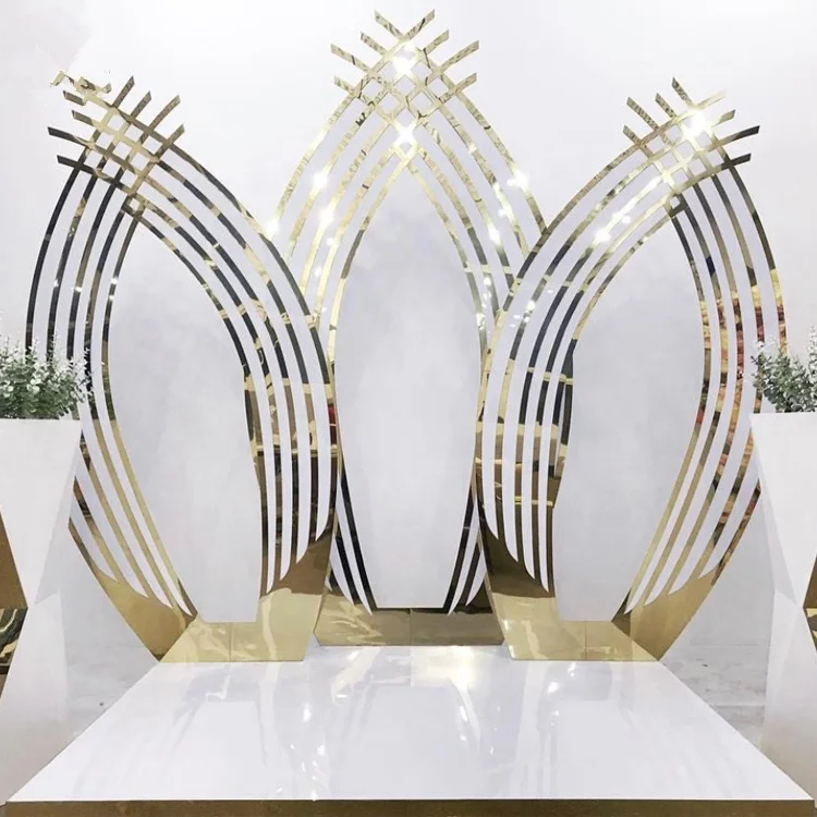 Свадебные декоративные цветы, акриловая резьба, мандалы, фон, золотые чаппы для свадьбы, сценическое украшение sunyu139